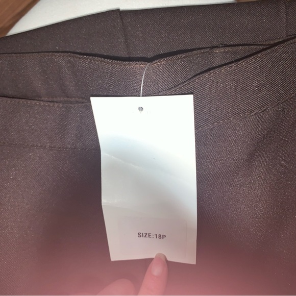 Vintage Womens Bend Over By Levi’s Short Sleeve Pant Suit Brown Size 18P/ Large - Picture 10 of 16